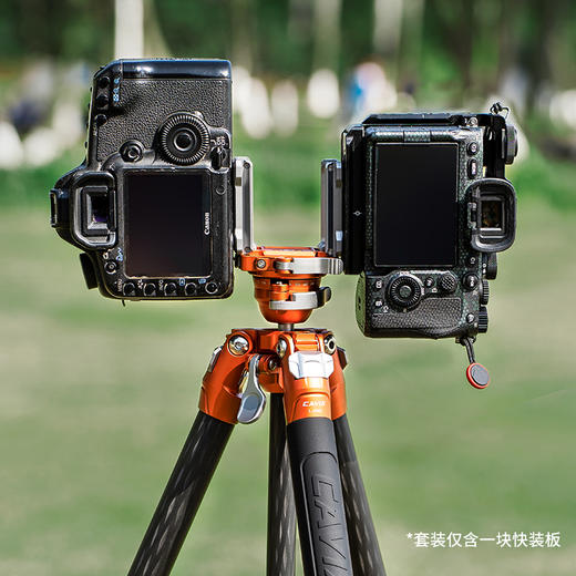 CAVIX闪电豹L254C碳纤维快速三脚架单反微单相机低拍便携全景快拆夹座云台直播拍照摄影旅拍旅行支架 商品图0