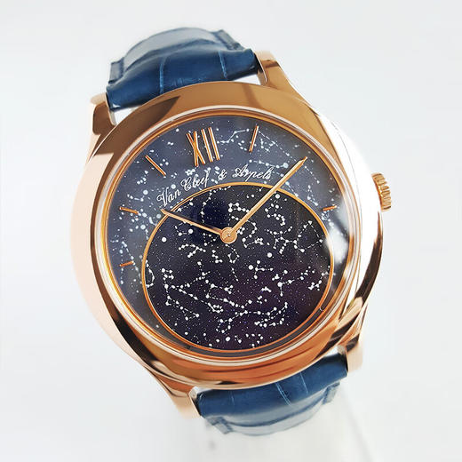 【95新正品】Van Cleef & Arpels梵克雅宝诗意复杂功能系列18k玫瑰金41mm日期显示月份显示星空图显示手动机械男款VCARF80700  090323LV06 商品图1