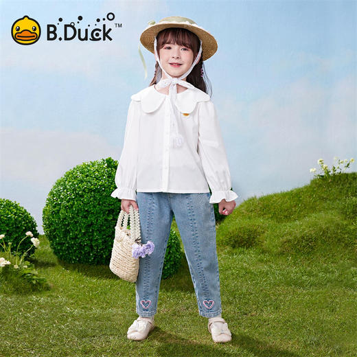 B.DUCK小黄鸭童装春秋牛仔长裤105-140 FF1556003 商品图2