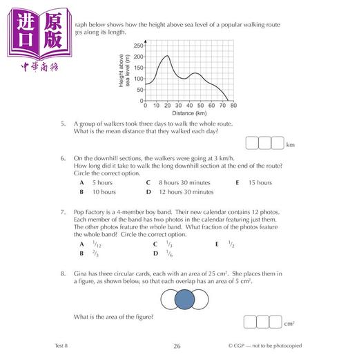 【中商原版】英国CGP 11+ CEM 10-Minute Tests: Maths Word Problems - Ages 10-11 Book 1 (with Online Edition) 商品图3