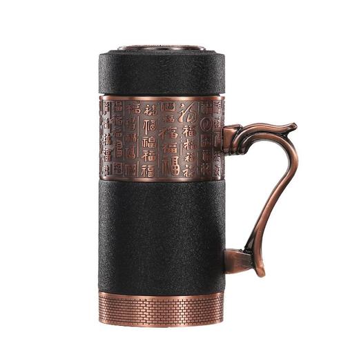 厂家批发宜兴养生紫砂内胆保温杯中年男士办公泡茶手柄杯商务礼品 商品图4