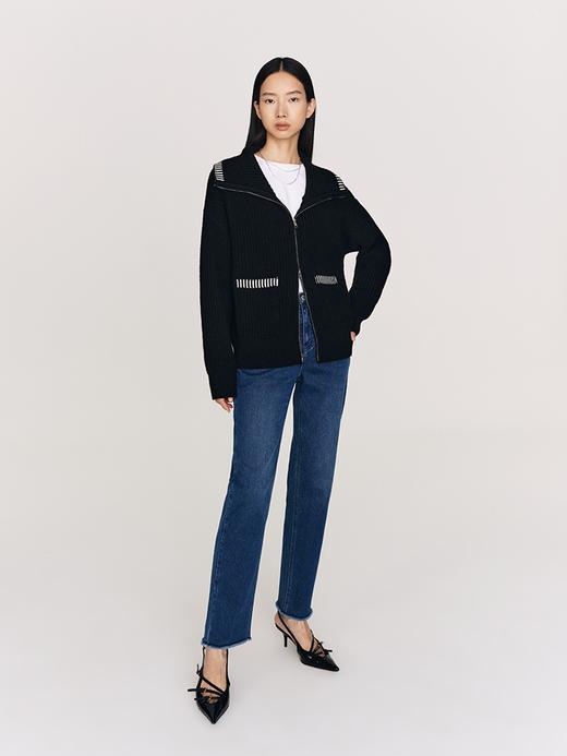 自带保暖 焱姜直筒修身牛仔裤FB468823D 商品图6