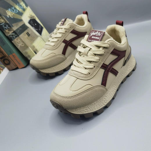 康珊 新版系带阿甘鞋女时尚百搭厚底老爹鞋舒适软底 商品图0