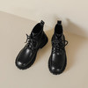 马丁靴短靴女2023秋冬新款英伦风圆头系带短靴平底短筒靴子女34码 商品缩略图5