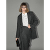 COCOBELLA知识分子风手工贡针毛呢西装女宽肩毛边西服SI3009 商品缩略图1