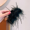 【张予曦同款】鲨鱼夹秋冬款羽毛抓夹高端感鸵鸟毛发夹后脑勺毛毛发抓超仙头饰 商品缩略图3