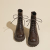 2023秋冬款短靴英伦风圆头粗跟短筒靴子女系带马丁靴经典款女靴子 商品缩略图11