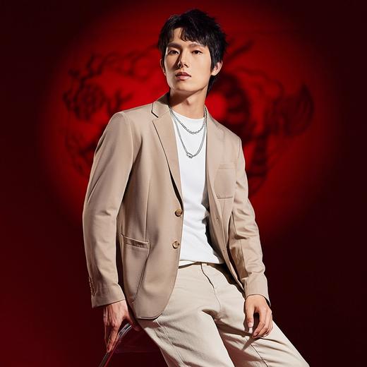 【非遗剪纸】柒牌男装西服男春季新款刺绣中青年时尚休闲西装外套	126C70300 商品图2