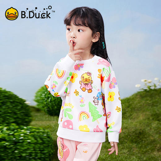 B.DUCK小黄鸭童装春秋圆领卫衣90-130 FF1508001 商品图0