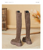 擦色短靴女小个子秋冬新款英伦风绒面过膝长靴子厚底弹力瘦瘦靴女 商品缩略图1