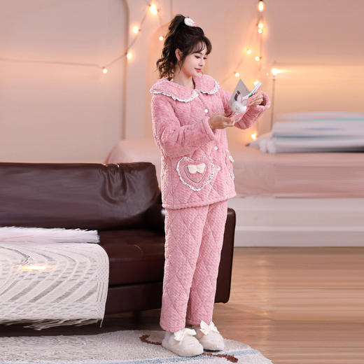 【169元1套】水汇棉坊女士夹棉开衫套装-6234230 商品图1