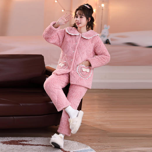 【169元1套】水汇棉坊女士夹棉开衫套装-6234230 商品图2