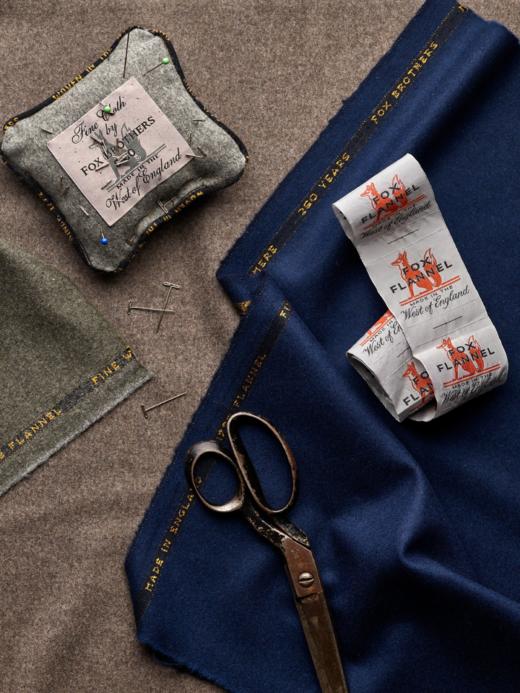 「爱好者直选26款」Fox Brothers 1772 Flannel 90%羔羊毛10%羊绒混织法兰绒全麻衬套装 商品图1