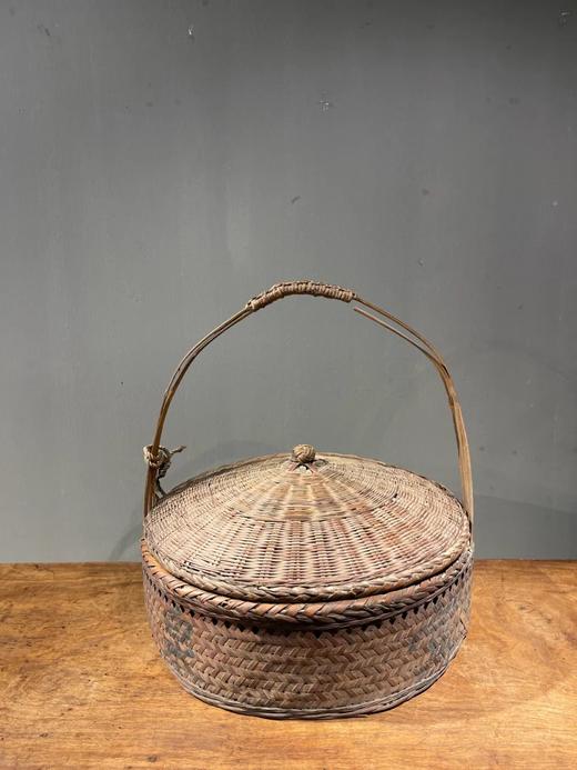 竹编手提圆形大盖篮，顺丰包邮 商品图2