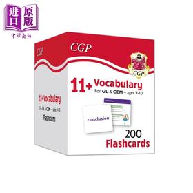 【中商原版】英国原版CGP教辅 新的 11+ 词汇抽认卡 - 9-10 岁New 11+ Vocabulary Flashcards - Ages 9-10 英文原版进口