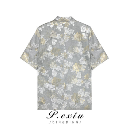 01-1 潘依绣丁丁宠粉夏季新款压花宽松时尚百搭短袖西装 K8143 商品图1