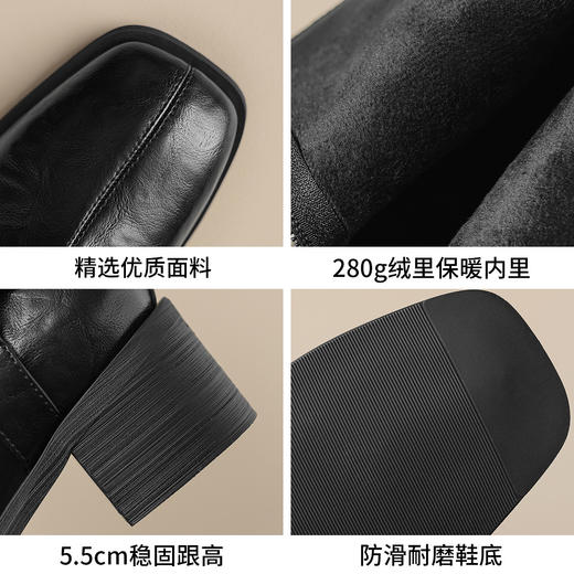 品质好货 | Safiya/索菲娅2023秋冬复古加绒中筒切尔西西部骑士靴 SF34118865 商品图6