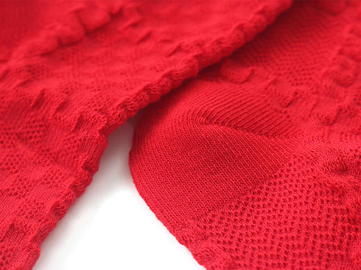 大红立体感短筒女棉袜AU34618 商品图3