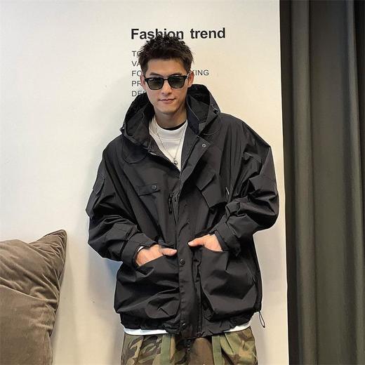 徐太浪美式工装冲锋衣夹克男ins潮春秋户外机能防风运动连帽外套 商品图1