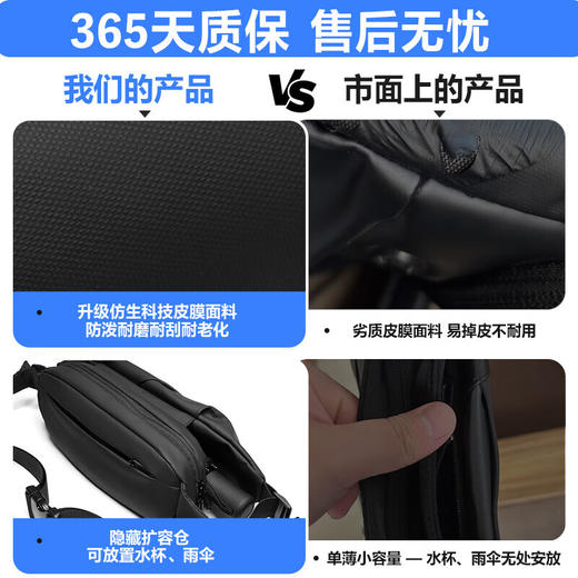 维多利亚旅行者潮流潮流机车运动腰包单肩包斜挎包邮差包5055 商品图1