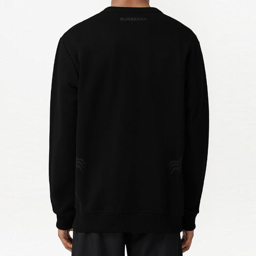 BURBERRY 巴宝莉 男士棉质战马徽标印花圆领长袖卫衣 黑色 8065175 A1189 商品图2