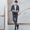 柒牌西服套装男士春季新款商务正装平驳领灰色新郎结婚礼服两件套	126C70970 商品缩略图3