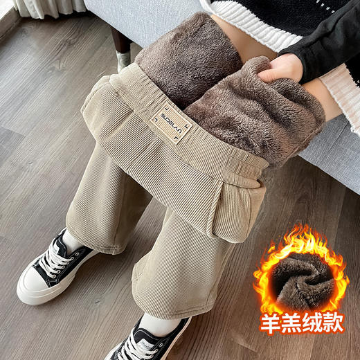 冬季新款【雪尼尔阔腿裤女】加绒加厚 灯芯绒 休闲直筒 羊羔绒裤子 商品图10