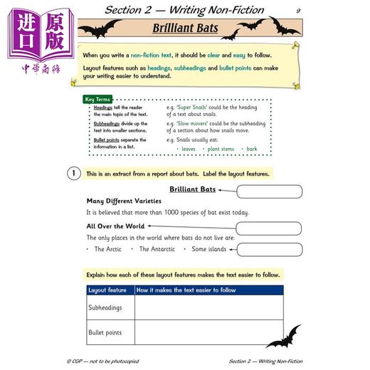 【中商原版】英国CGP KS2 English Writing Targeted Question Book - Year 5 商品图2
