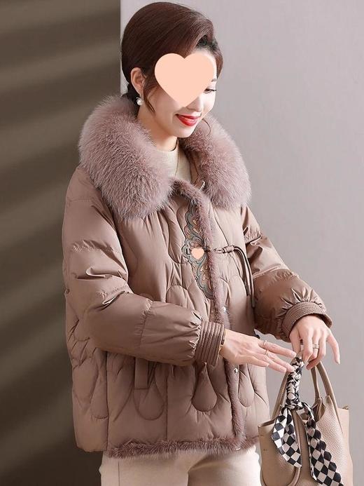 ALBB-中年妈妈冬装棉袄2023新款中老年女款新中式中国风洋气短款外套装 商品图3