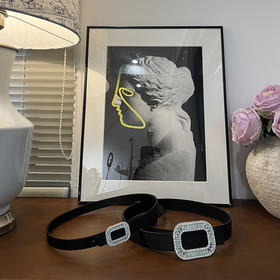 【可可推荐】R V方扣腰带 绸缎质感 配饰佰搭 宽细可选