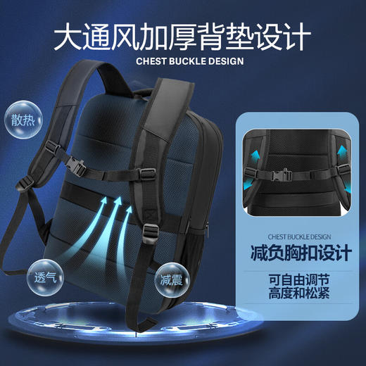 维多利亚旅行者出差旅行通勤防盗旅行包双肩包电脑包背包9021 商品图8