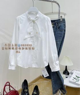 3BSZ085832#绑带蝴蝶结加绒衬衫