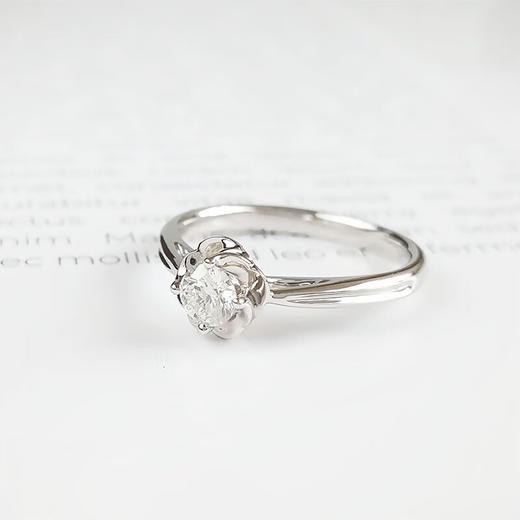 【天然正品】周大福AU750白金钻石戒指0.30克拉H SI  14.5号（戒圈可改）230823JJ04 商品图4