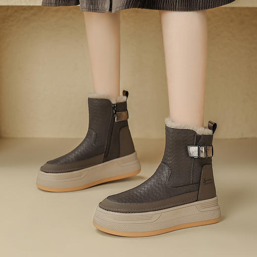 品质好货| Safiya/索菲娅2023加绒加厚户外兔毛雪地靴 SF3411A719 商品图2