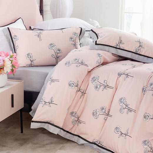 多喜爱 60S贡缎长绒棉法式轻奢四件套 瑰夏/依索hlcs 商品图1