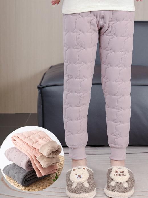 冬季新款神裤儿童保暖裤加棉加厚内穿男女童棉裤 三层棉裤 女_HLY 商品图0