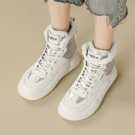 品质好货 | Safiya/索菲娅2023秋冬羊羔绒系带户外雪地靴 SF3411A709 商品图0