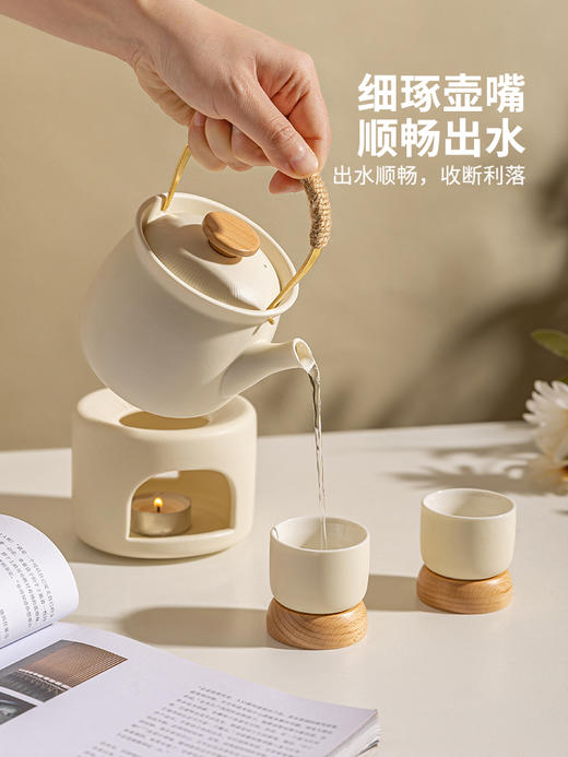 摩登主妇茶壶泡茶家用蜡烛底座煮茶炉煮茶器陶瓷功夫茶具套装礼盒 商品图2