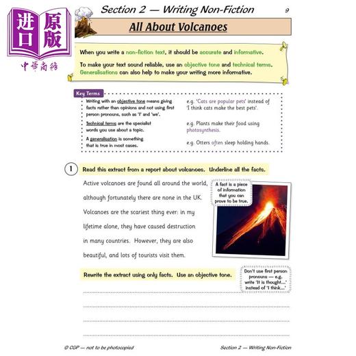 【中商原版】英国CGP KS2 English Writing Targeted Question Book - Year 6 商品图2