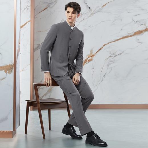 柒牌男士西服套装2024春季新款商务休闲简约立领中青年西装中山装	126C70740 商品图3