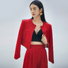 IWY/新中式国风红色复古盘扣西装外套女设计感短款小西服上衣潮FYC240+FYP241+FYB254 商品缩略图3