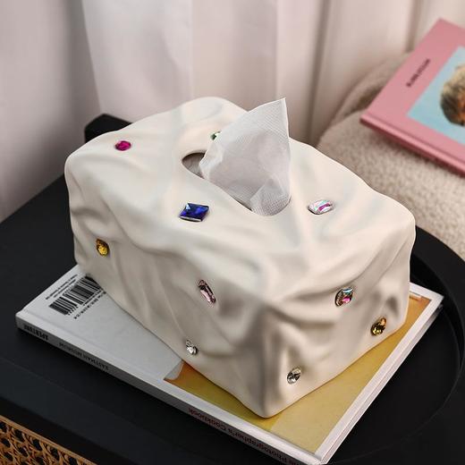 【景德镇·陶瓷艺术】创意轻奢陶瓷纸巾盒客厅摆件装饰品北欧茶几抽纸盒 商品图2