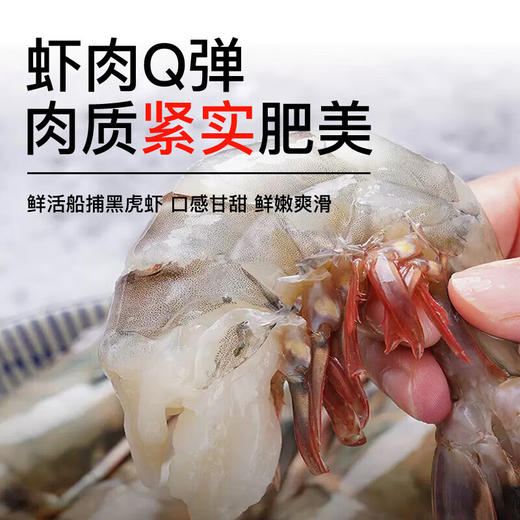🦐海捕液氮鲜冻 · 野生黑虎虾 · 虾青素满满 · 肉质紧实鲜甜 · 白嫩细腻/陕西省外只能拍2.5斤/需加干冰 商品图2