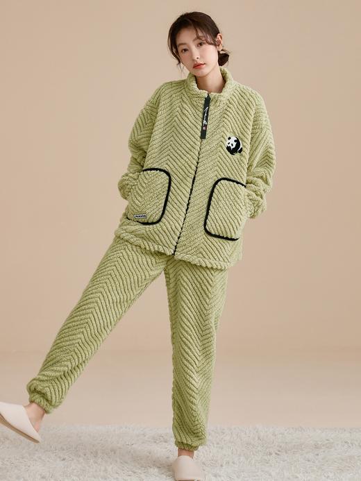 康妮雅情侣款长袖长裤开襟套装 商品图1