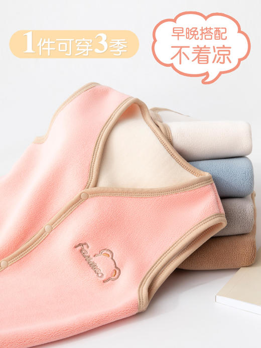 冬季新款男女童保暖马甲 加入加厚保暖背心百搭棉衣内胆校服神器_HLY 商品图1