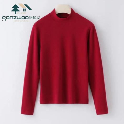 松植屋女款冬季加厚半高领热能润养打底衫内搭冬季新款自发热保暖显瘦百搭长袖上衣 商品图2