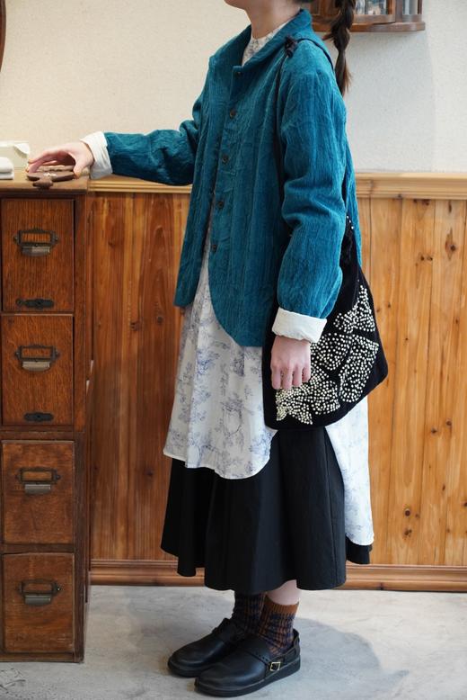 apuntob 小翻领短夹克修身版型孔雀蓝外套 商品图2