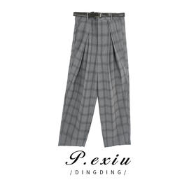 01-1 潘依绣丁丁宠粉 定制格子休闲西装裤 W-6541