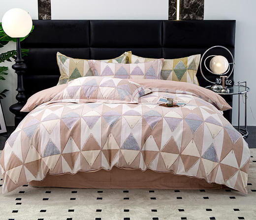 【专柜-多样屋】多样屋磨毛四件套全棉纯棉秋冬季床单被罩加厚保暖被套四件套 商品图2