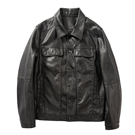 徐太浪皮夹克男春秋高端美式痞帅修身软皮衣机车潮牌外套 商品图4